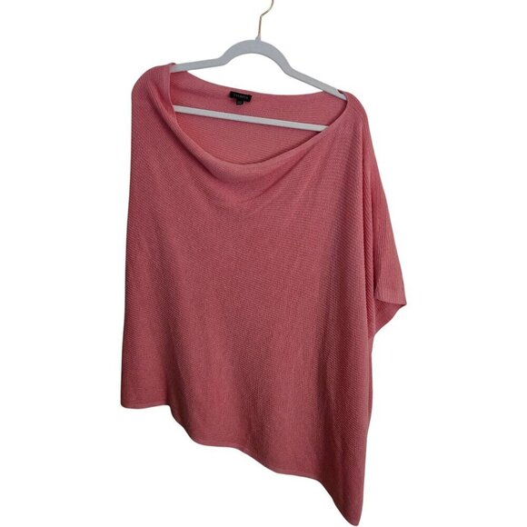 Talbots Jackets & Blazers - Talbots Coral Asymmetric Linen Blend Lightweight Poncho Cape Size M/L